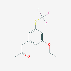 1-(3-Ethoxy-5-(trifluoromethylthio)phenyl)propan-2-one