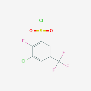molecular formula C7H2Cl2F4O2S B1406392 3-Chloro-2-fluoro-5-(trifluoromethyl)benzenesulfonyl chloride CAS No. 1706458-27-6