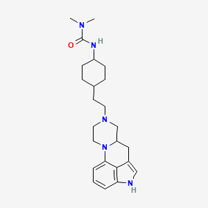 1,1-Dimethyl-3-[4-[2-(2,5,11-triazatetracyclo[7.6.1.02,7.012,16]hexadeca-1(15),9,12(16),13-tetraen-5-yl)ethyl]cyclohexyl]urea