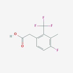 molecular formula C10H8F4O2 B1406394 4-Fluoro-3-methyl-2-(trifluoromethyl)-phenylacetic acid CAS No. 1706439-04-4