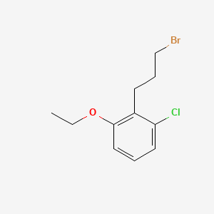 molecular formula C11H14BrClO B14063948 1-(3-Bromopropyl)-2-chloro-6-ethoxybenzene 