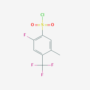 molecular formula C8H5ClF4O2S B1406395 2-氟-5-甲基-4-(三氟甲基)苯磺酰氯 CAS No. 1706431-05-1