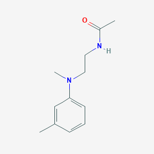 molecular formula C12H18N2O B14063952 N-{2-[Methyl(3-methylphenyl)amino]ethyl}acetamide CAS No. 101374-15-6