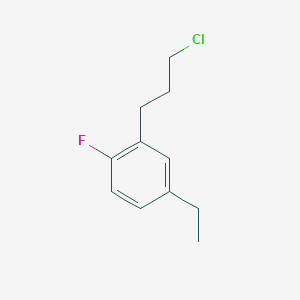 molecular formula C11H14ClF B14063960 1-(3-Chloropropyl)-5-ethyl-2-fluorobenzene 