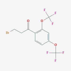 1-(2,4-Bis(trifluoromethoxy)phenyl)-3-bromopropan-1-one