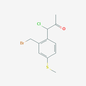 1-(2-(Bromomethyl)-4-(methylthio)phenyl)-1-chloropropan-2-one