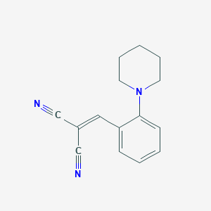 molecular formula C15H15N3 B14063986 Propanedinitrile, [[2-(1-piperidinyl)phenyl]methylene]- CAS No. 87698-96-2