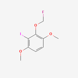 molecular formula C9H10FIO3 B14063998 1,4-Dimethoxy-2-iodo-3-(fluoromethoxy)benzene 