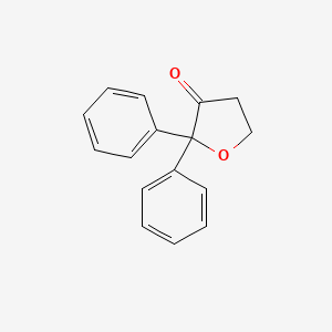 molecular formula C16H14O2 B14064016 2,2-Diphenyloxolan-3-one CAS No. 101110-06-9