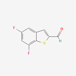 B1406402 5,7-Difluoro-benzo[b]thiophene-2-carbaldehyde CAS No. 1400702-21-7