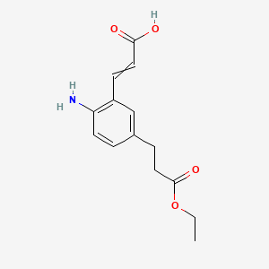 (E)-3-(2-Amino-5-(3-ethoxy-3-oxopropyl)phenyl)acrylic acid