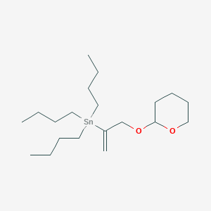 molecular formula C20H40O2Sn B14064034 Stannane, tributyl[1-[[(tetrahydro-2H-pyran-2-yl)oxy]methyl]ethenyl]- CAS No. 119649-67-1