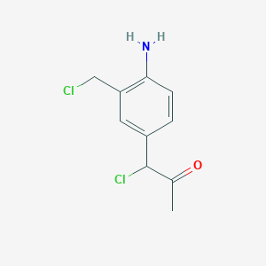 1-(4-Amino-3-(chloromethyl)phenyl)-1-chloropropan-2-one