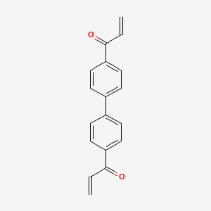 molecular formula C18H14O2 B14064077 4a(2),4a(2)a(2)a(2)-Biacrylophenone CAS No. 7664-58-6