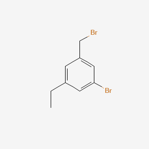 molecular formula C9H10Br2 B14064098 3-Bromo-5-ethylbenzyl bromide 