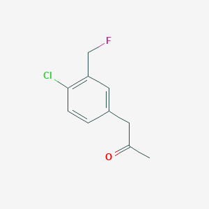 molecular formula C10H10ClFO B14064113 1-(4-Chloro-3-(fluoromethyl)phenyl)propan-2-one 