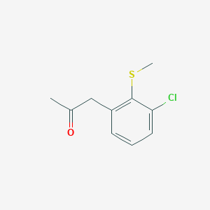 molecular formula C10H11ClOS B14064123 1-(3-Chloro-2-(methylthio)phenyl)propan-2-one 