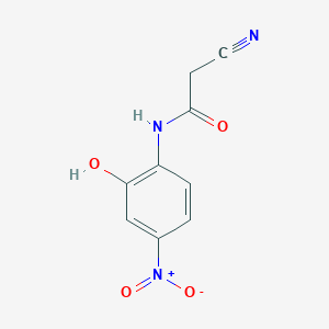 molecular formula C9H7N3O4 B14064127 2-cyano-N-(2-hydroxy-4-nitrophenyl)acetamide 