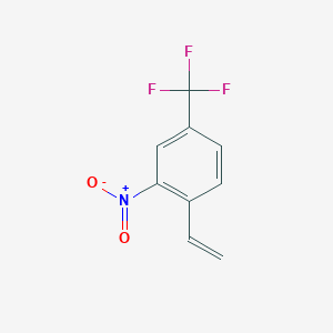 molecular formula C9H6F3NO2 B1406413 2-硝基-4-(三氟甲基)-1-乙烯基苯 CAS No. 1553981-34-2