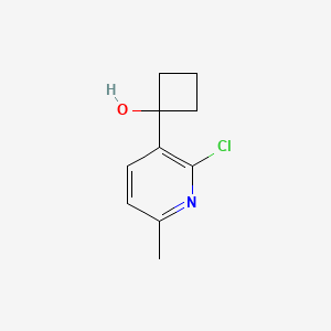 molecular formula C10H12ClNO B1406418 1-(2-氯-6-甲基吡啶-3-基)环丁醇 CAS No. 1613292-60-6