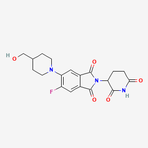 molecular formula C19H20FN3O5 B14064188 2-(2,6-Dioxopiperidin-3-yl)-5-fluoro-6-(4-(hydroxymethyl)piperidin-1-yl)isoindoline-1,3-dione 