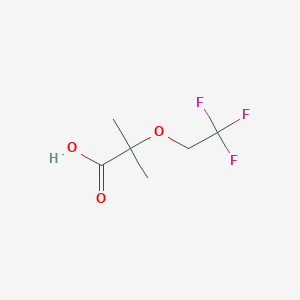 molecular formula C6H9F3O3 B1406420 2-甲基-2-(2,2,2-三氟乙氧基)丙酸 CAS No. 1247389-44-1