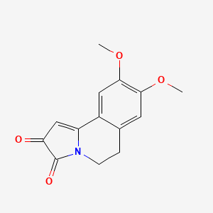 molecular formula C14H13NO4 B14064200 8,9-Dimethoxy-5,6-dihydropyrrolo[2,1-a]isoquinoline-2,3-dione CAS No. 102421-38-5