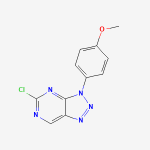 molecular formula C11H8ClN5O B1406421 5-氯-3-(4-甲氧基苯基)-3H-[1,2,3]三唑并[4,5-d]嘧啶 CAS No. 1448694-38-9