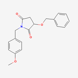 molecular formula C19H19NO4 B14064264 3-(Benzyloxy)-1-[(4-methoxyphenyl)methyl]pyrrolidine-2,5-dione CAS No. 922528-56-1