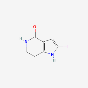 molecular formula C7H7IN2O B1406428 2-碘-1,5,6,7-四氢-4H-吡咯并[3,2-c]吡啶-4-酮 CAS No. 1609679-06-2