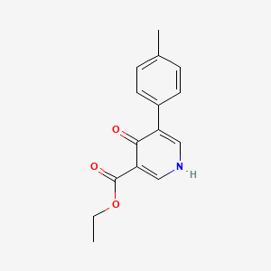 molecular formula C15H15NO3 B1406432 5-(4-甲基苯基)-4-氧代-1,4-二氢吡啶-3-甲酸乙酯 CAS No. 1449301-80-7