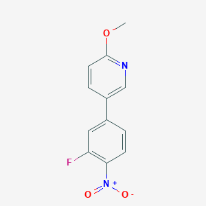 B1406433 5-(3-Fluoro-4-nitrophenyl)-2-methoxypyridine CAS No. 1515921-40-0