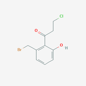 1-(2-(Bromomethyl)-6-hydroxyphenyl)-3-chloropropan-1-one