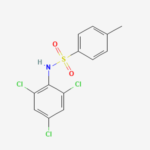 molecular formula C13H10Cl3NO2S B14064350 4-Methyl-N-(2,4,6-trichlorophenyl)benzene-1-sulfonamide CAS No. 6625-10-1