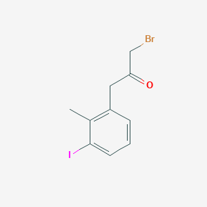 molecular formula C10H10BrIO B14064383 1-Bromo-3-(3-iodo-2-methylphenyl)propan-2-one 