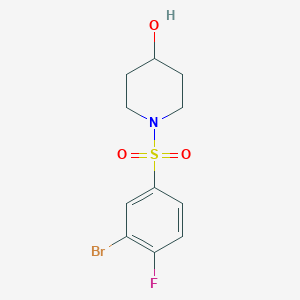 1-((3-Bromo-4-fluorophenyl)sulfonyl)piperidin-4-ol