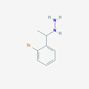 molecular formula C8H11BrN2 B14064447 (1-(2-Bromophenyl)ethyl)hydrazine 