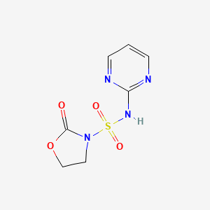 molecular formula C7H8N4O4S B1406445 2-oxo-N-(pyrimidin-2-yl)oxazolidine-3-sulfonamide CAS No. 1454667-36-7