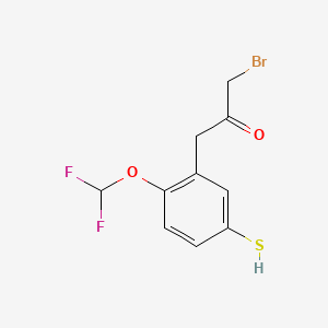 1-Bromo-3-(2-(difluoromethoxy)-5-mercaptophenyl)propan-2-one