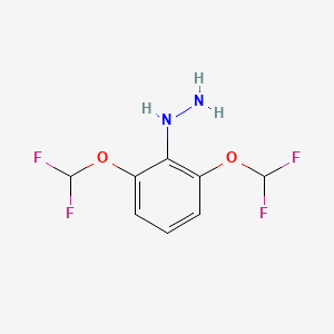 molecular formula C8H8F4N2O2 B14064479 (2,6-Bis(difluoromethoxy)phenyl)hydrazine 