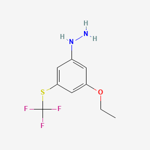 1-(3-Ethoxy-5-(trifluoromethylthio)phenyl)hydrazine