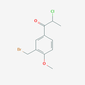 1-(3-(Bromomethyl)-4-methoxyphenyl)-2-chloropropan-1-one