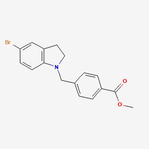 4-(5-Bromo-2,3-dihydroindol-1-ylmethyl)-benzoic acid methyl ester