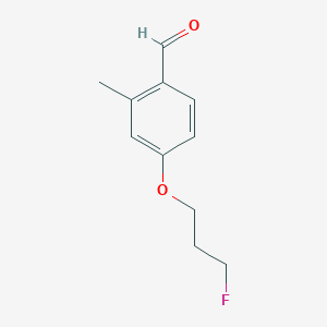 molecular formula C11H13FO2 B1406452 4-(3-Fluoropropoxy)-2-methylbenzaldehyde CAS No. 1562412-74-1