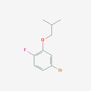 molecular formula C10H12BrFO B1406454 4-溴-1-氟-2-(2-甲基丙氧基)苯 CAS No. 1309933-68-3