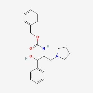 molecular formula C21H26N2O3 B14064540 Benzyl [(1R,2R)-1-Hydroxy-1-phenyl-3-(1-pyrrolidinyl)-2-propanyl]carbamate 