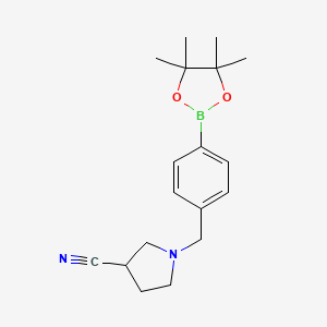 1-(4-(4,4,5,5-Tetramethyl-1,3,2-dioxaborolan-2-yl)benzyl)pyrrolidine-3-carbonitrile