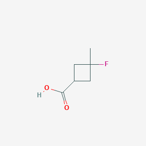 molecular formula C6H9FO2 B1406455 3-Fluoro-3-methylcyclobutanecarboxylic acid CAS No. 1455037-43-0
