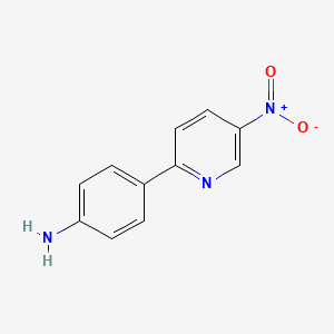 molecular formula C11H9N3O2 B14064550 4-(5-Nitropyridin-2-yl)aniline CAS No. 102766-77-8