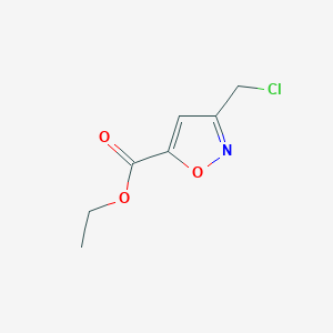 molecular formula C7H8ClNO3 B1406456 Ethyl 3-(chloromethyl)isoxazole-5-carboxylate CAS No. 1141427-74-8